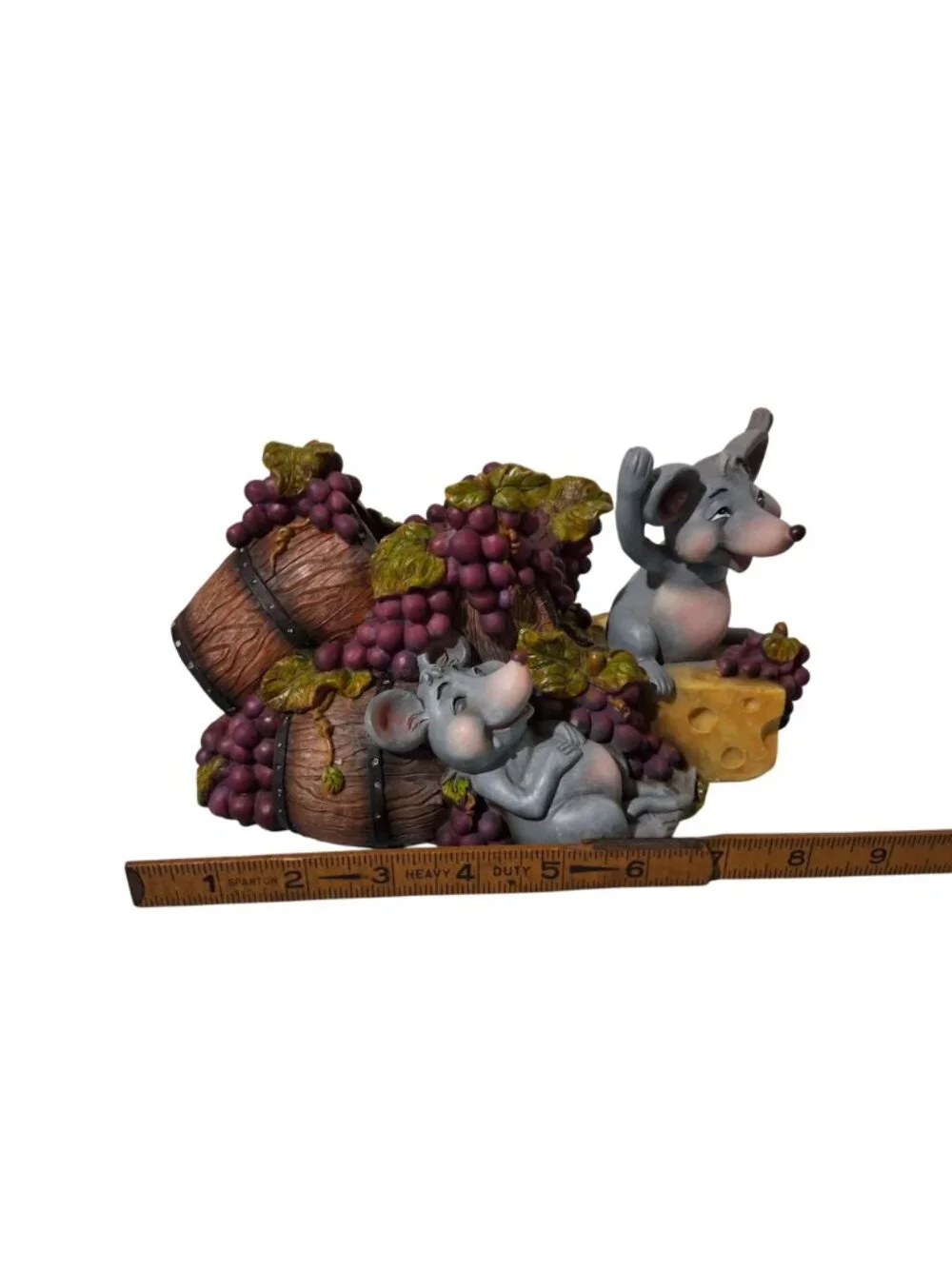 Drunken Happy Full Mice Wine Bottle Holder Figurine